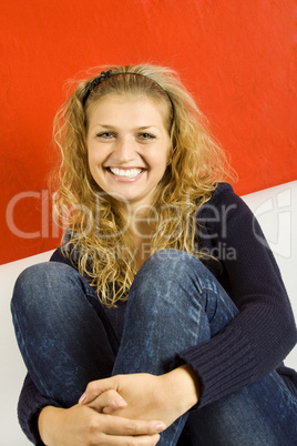Young woman laughing