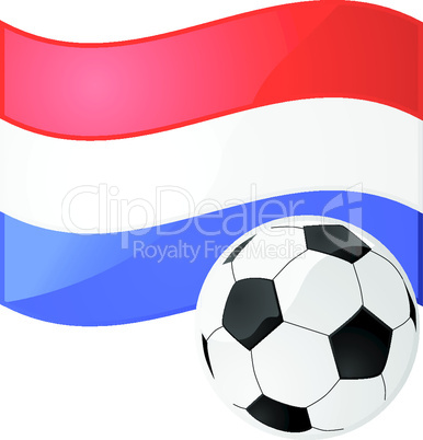 Niederländische Flagge mit Fußball