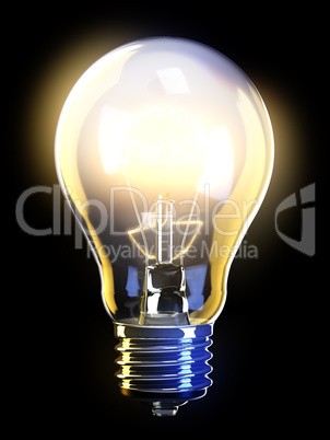Glowing light bulb