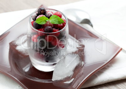 gefrorene Beeren im Glas / frozen berry in glas