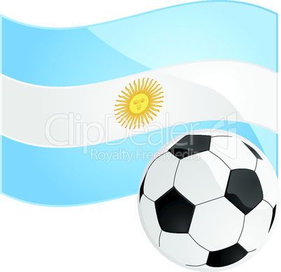 Argentinische Flagge mit Fußball