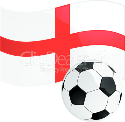 Englische Flagge mit Fußball