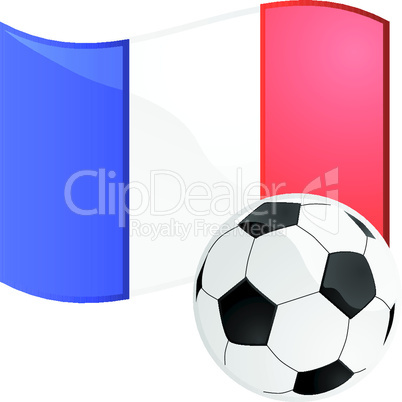 Frankreich-Flagge mit Fußball