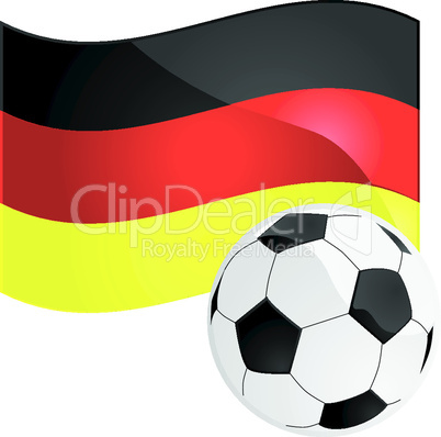 Deutschland-Flagge und Fußball