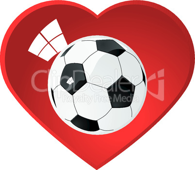 Herz mit Fußball