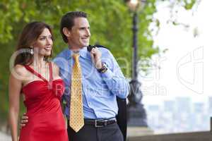 Romantic Man and Woman Couple in London, England