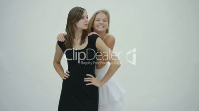 HD1080p Two young sexy woman in studio indoor