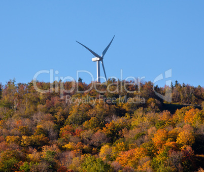 Wind turbine in fall