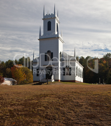 Vermont Church in Fall