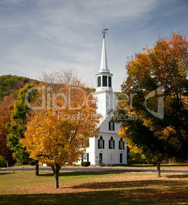 Townshend Church in Fall
