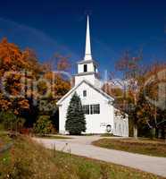 Vermont Church in Fall