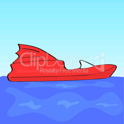 Rotes Boot