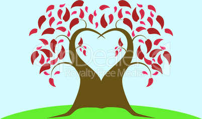 Herzförmiger Baum