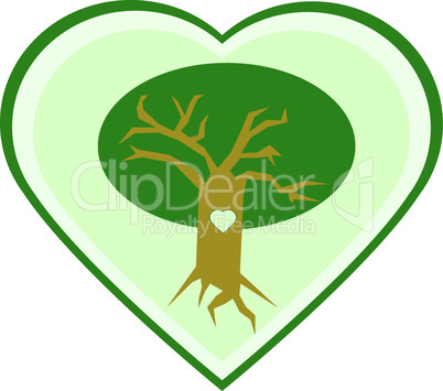 Baum in Herz