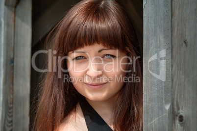 Portrait of beauty red-haired girl.