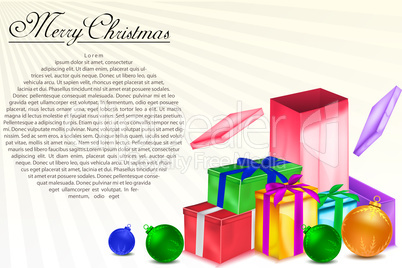 illustration of christmas gift boxes