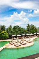 Swimming pool at the luxury hotel, Phuket, Thailand