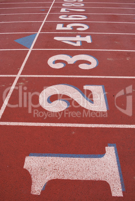 Red track at a High School