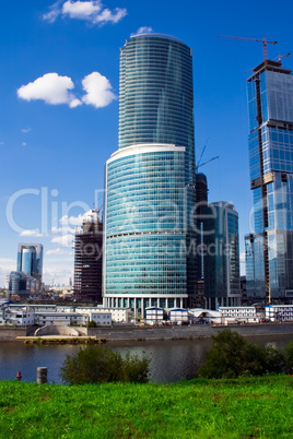 Skycrapers and river Skycrapers and river