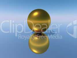 3D Goldball gespiegelt