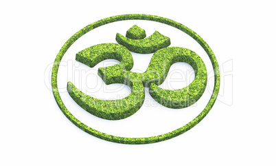 Nature green Om Sign - Aum symbol