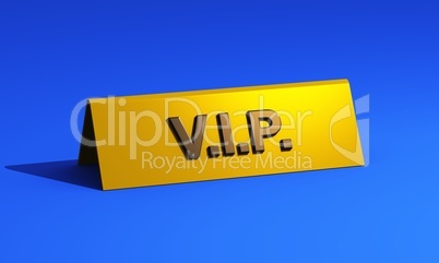 Premium VIP-Schild auf Teppich blau