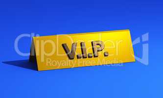 Premium VIP-Schild auf Teppich blau