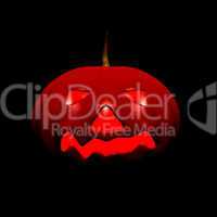 Halloween Kürbis rot auf schwarz