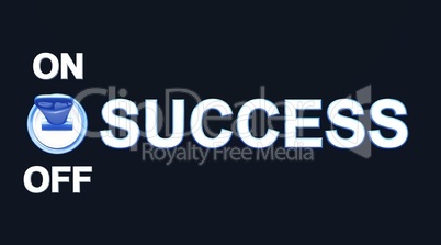 SUCCESS Concept - Power ON - Blue White Black