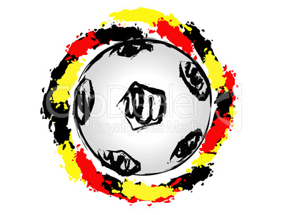 German soccer ball circle
