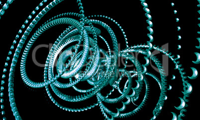 3D Hintergrund - Spirale Türkis