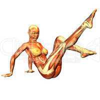 Frau in Gymnastik Pose
