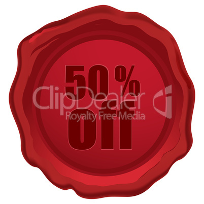 illustration of 50 % off