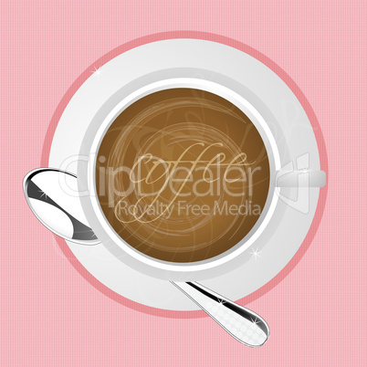 illustration of coffee on table