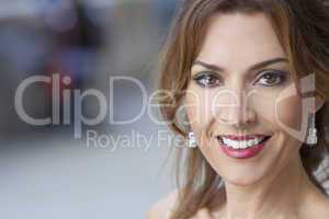 Outdoor Portrait of A Beautiful Young Woman In Her Thirties