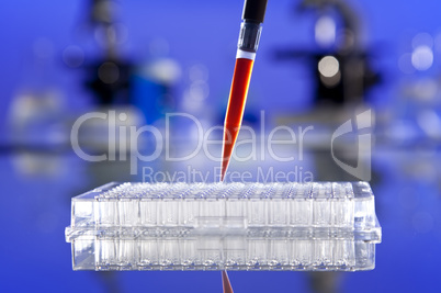 Pipette & Cell Tray in a Scientific Research Laboratory