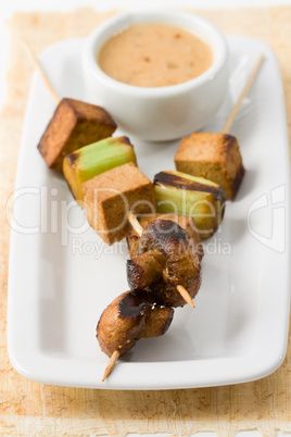 Asiatische vegetarische Spieße - Asian vegetarian Skewers