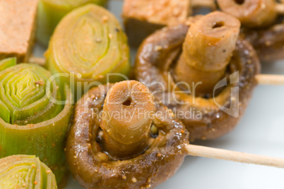 Asiatische vegetarische Spieße - Asian vegetarian Skewers