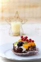 Weihnachtliches Obsttörtchen - Christmas fruit fancy cake