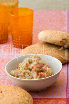 Auberginencreme mit Tomaten - Aubergine cream with tomatoes