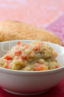 Auberginencreme mit Tomaten - Aubergine cream with tomatoes