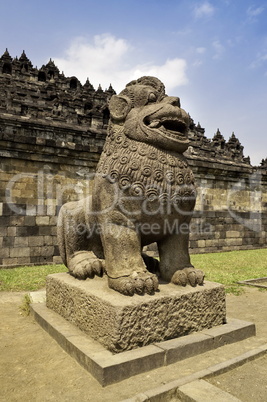 Guardian Statue in Borobudur temple site