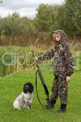 Female with gun.