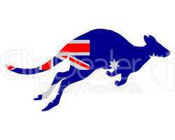 Nationalflagge von Australien mit Känguru