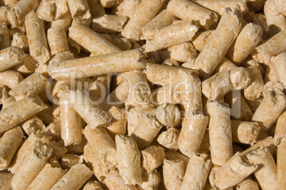 wood pellets close-up