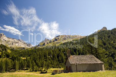 small church in mountain landscape