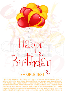 birthday card with balloon
