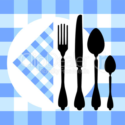 Design with cutlery silhouettes
