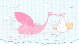 baby arrival announcement card