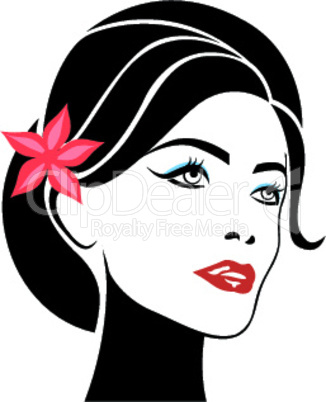 stylish vector young woman